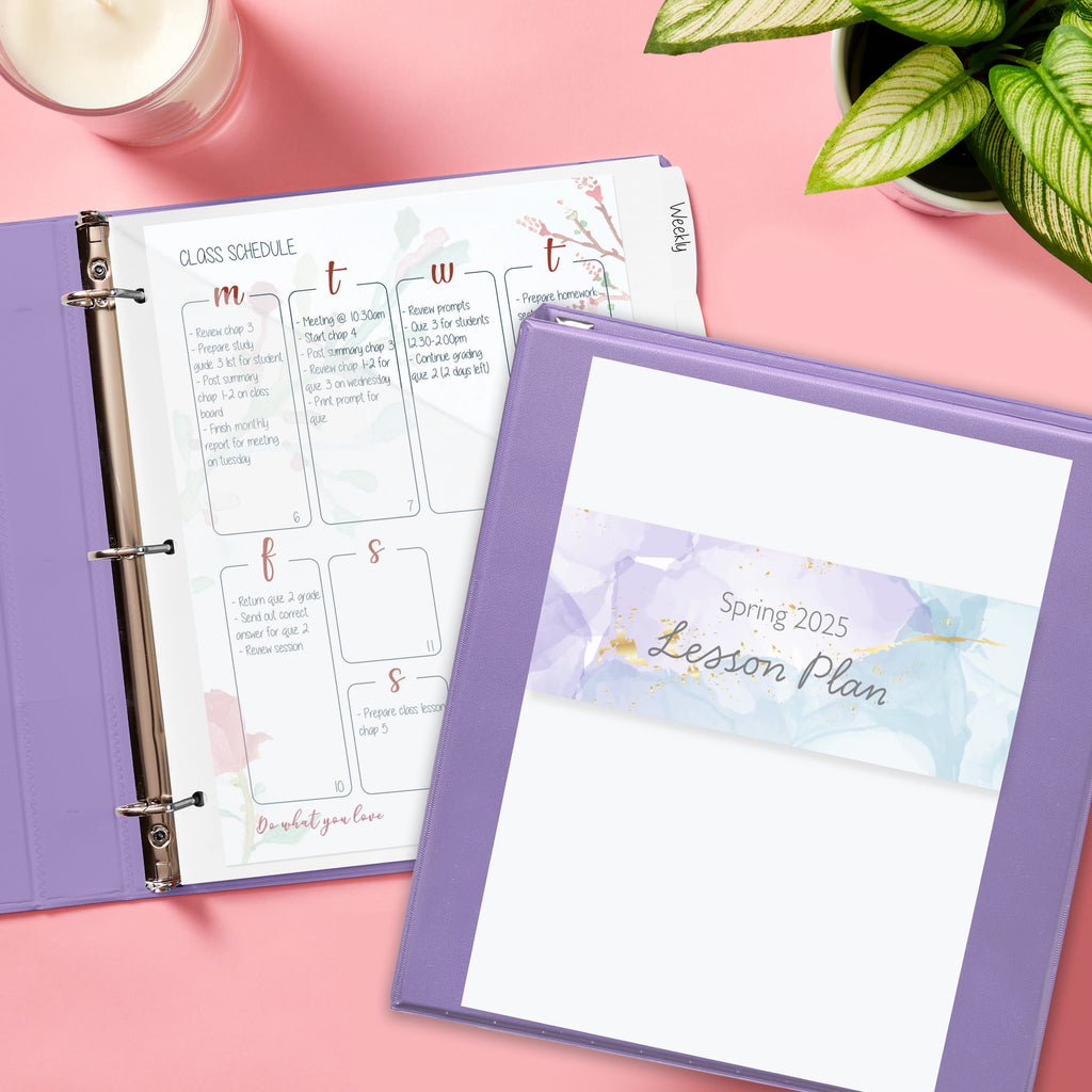 View 3 Ring Binder, 1.5 inch Rings, Lavender (17084) - Image 6