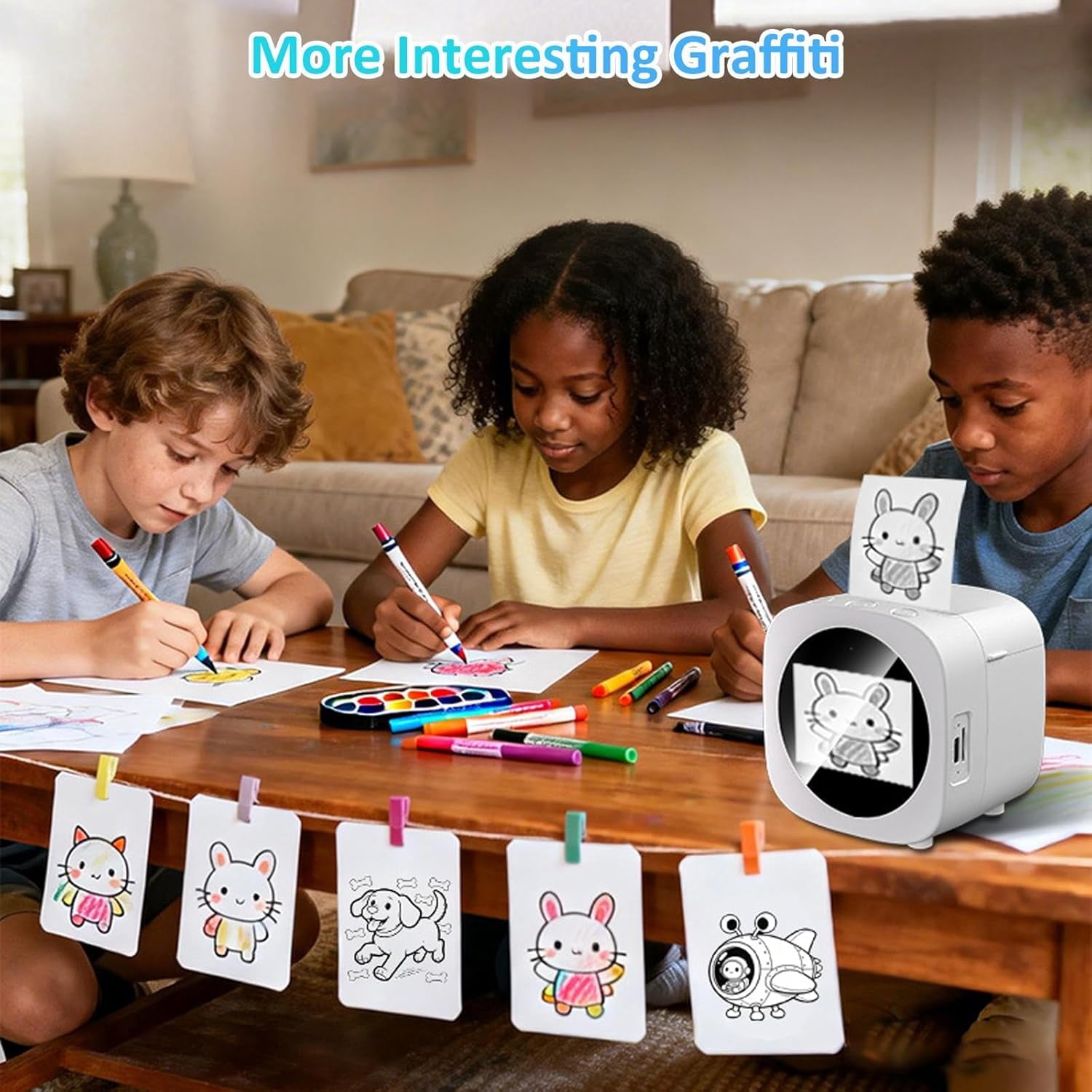 Sticker Printer, Mini Inkless Thermal Label Maker with Preview Screen, Portable for Home Office School Craft Labeling - Image 6