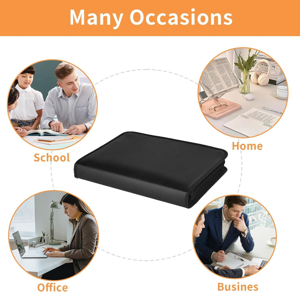 Fireproof & Waterproof Accordion File Organizer, 13-Pocket Expanding Document Organizer with Handle & Labels, Durable... - Image 6