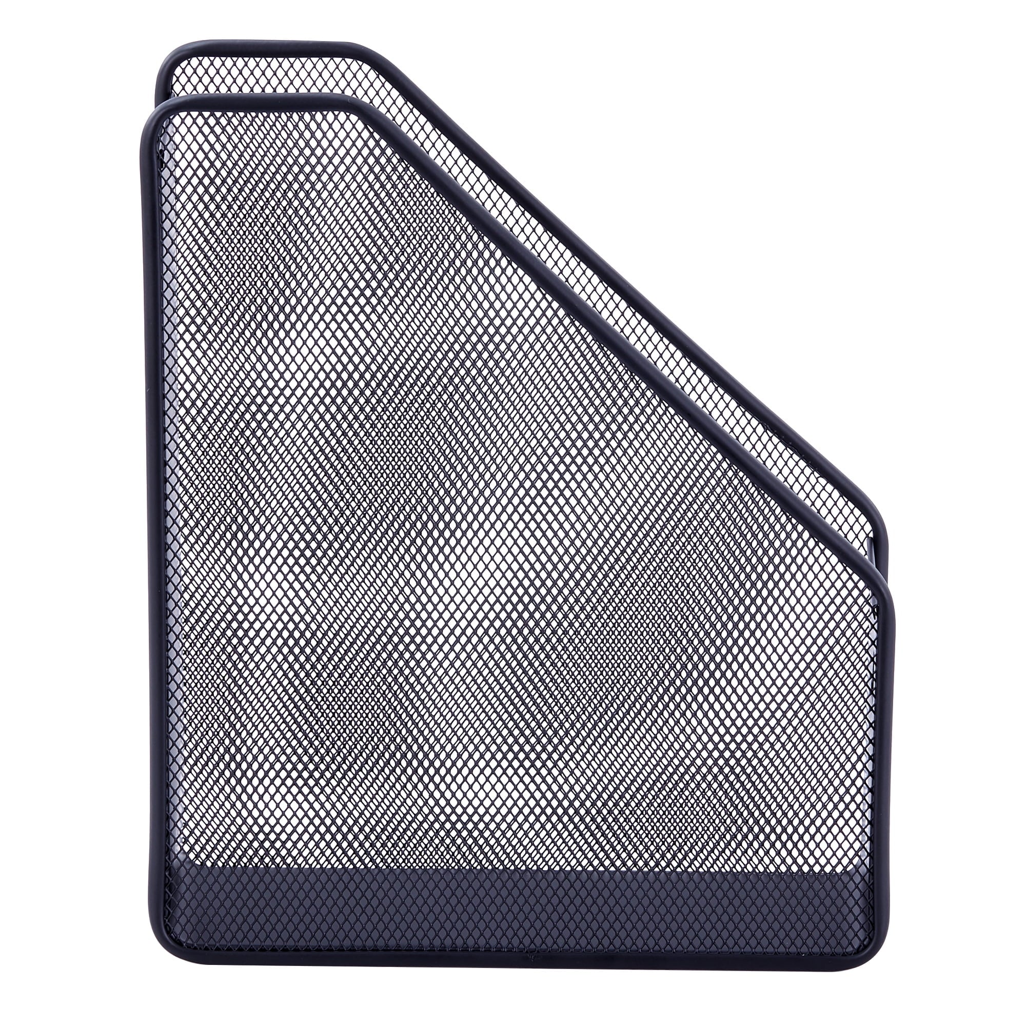 File Organizers, Metal Mesh Magazine File Holder, Black, One Compartment - Image 5
