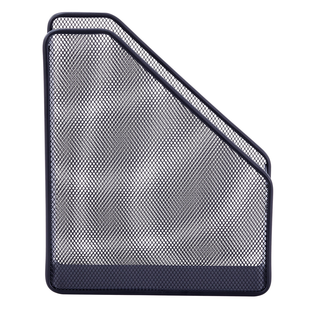 File Organizers, Metal Mesh Magazine File Holder, Black, One Compartment - Image 5