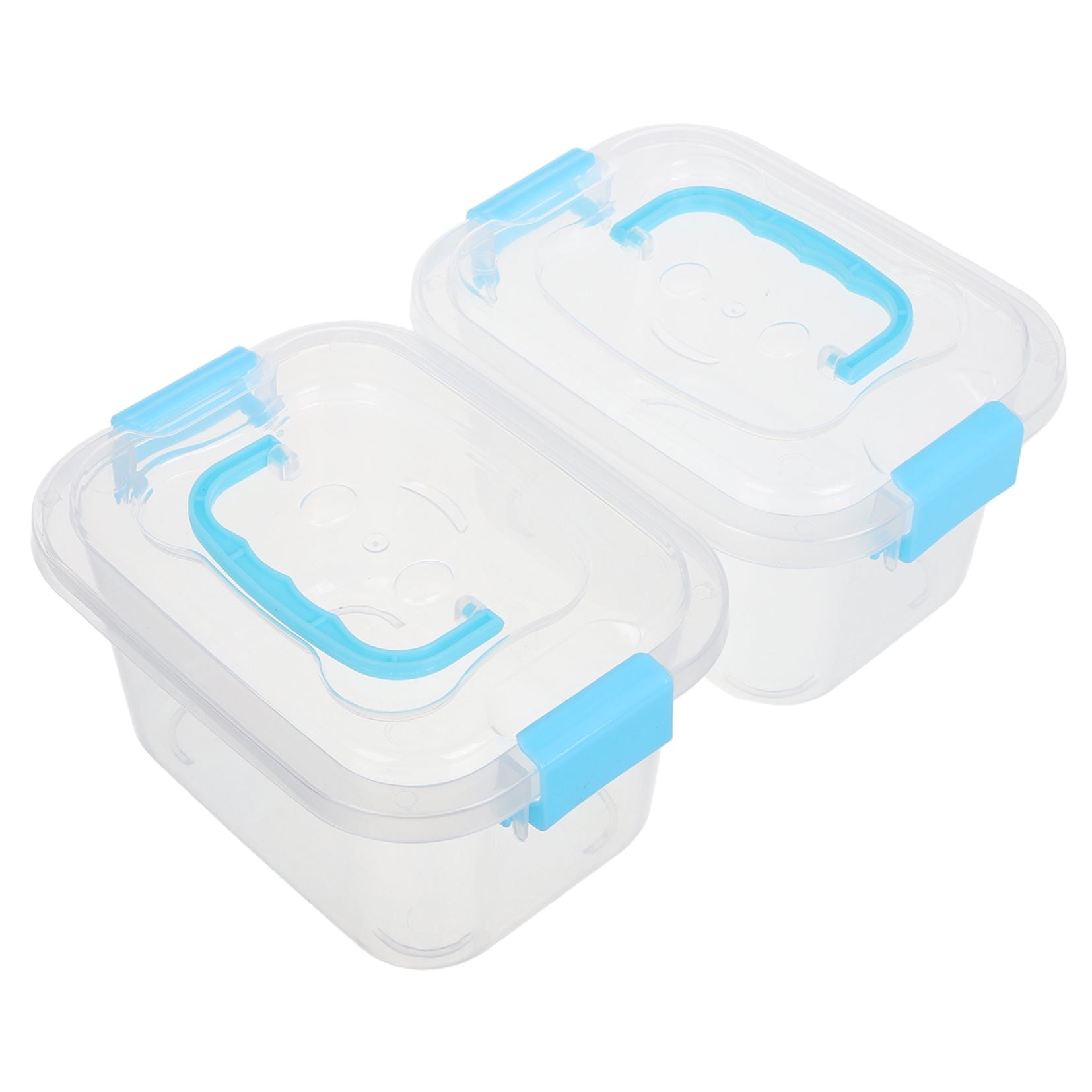 2pcs Mini Plastic Storage Bins With Lid Clear Latch Small Storage Box Stackable Organizer Container For Crafts Jewelr... - Image 6