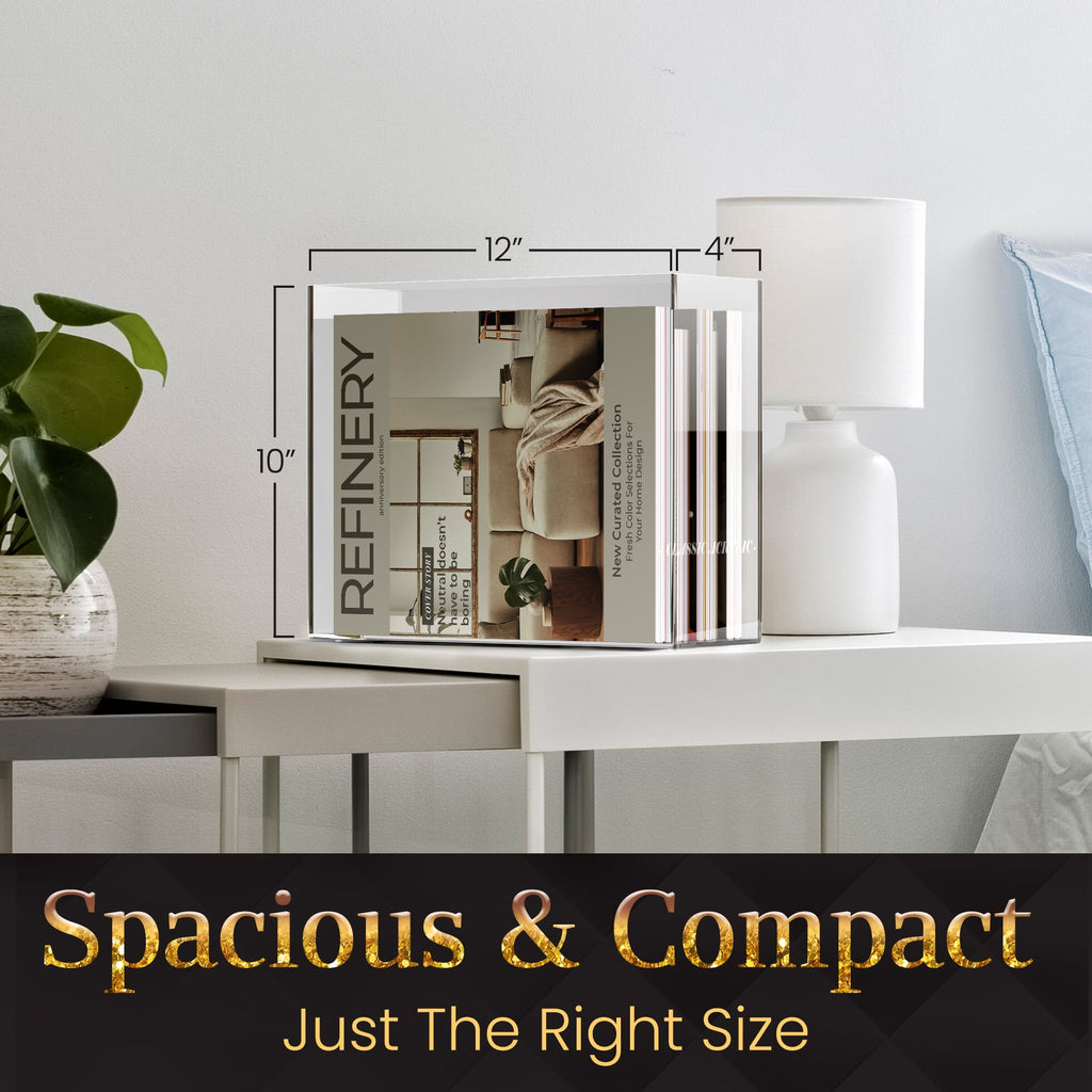 CLASSIC ACRYLIC File Organizer for Home and Office Organization, Clear, 10"x12"x4" - Image 5