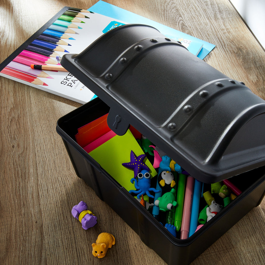 Treasure Box, Black, Desktop Organizer, 9" x 7" x 6.25" - Image 2