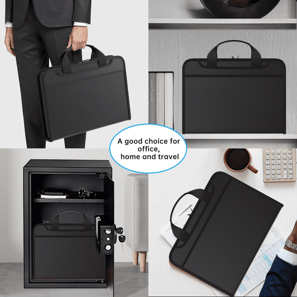 FAKYFJ Fireproof Accordion File Organizer, Fire Proof Document Organizer with Zipper & Handle, Water-Resistant Important Document Organizer - Image 5