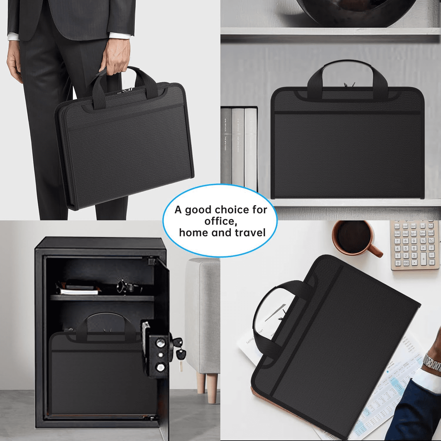 FAKYFJ Fireproof Accordion File Organizer, Fire Proof Document Organizer with Zipper & Handle, Water-Resistant Important Document Organizer - Image 5