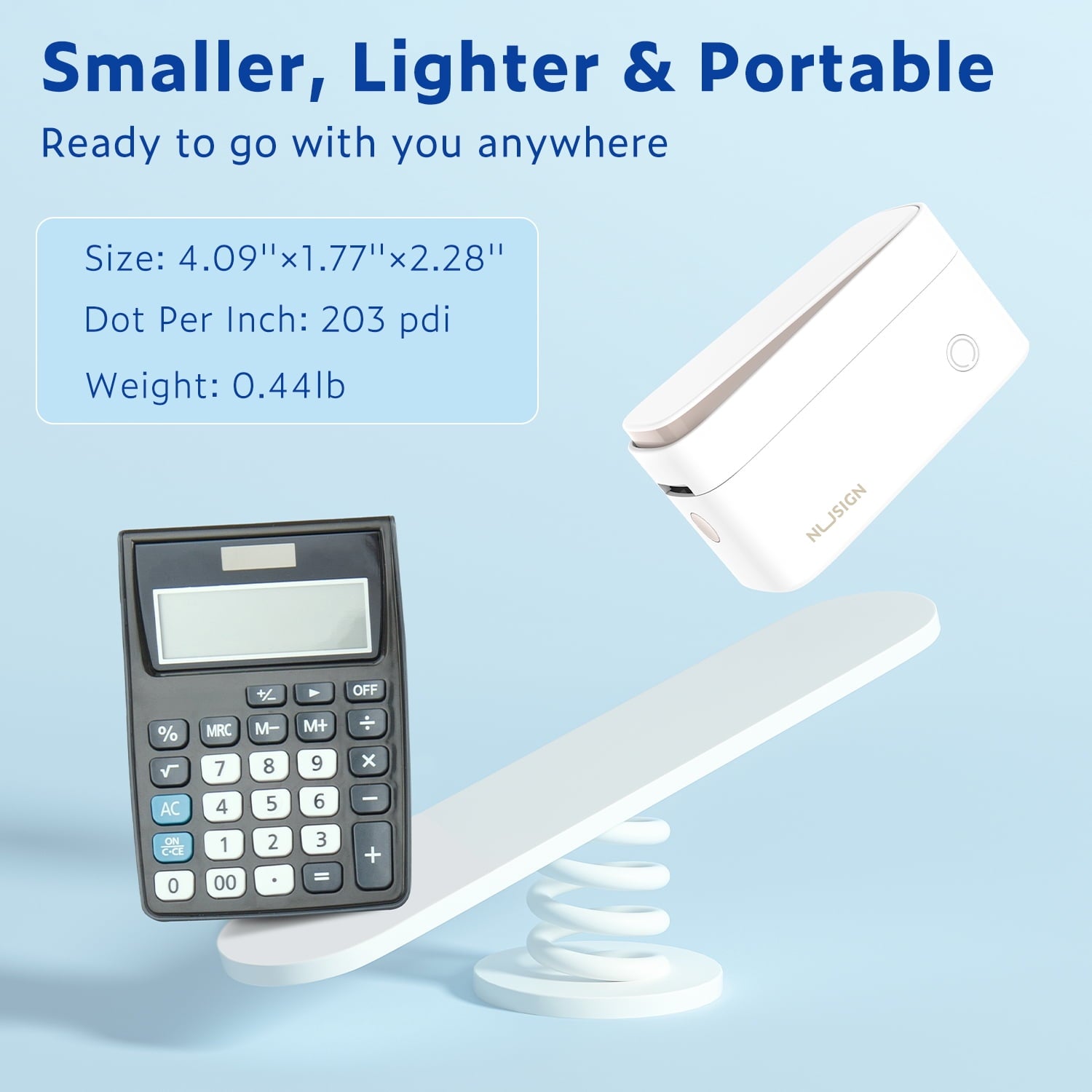 NUSIGN Label Maker Machine with Tape, Portable Bluetooth Label Printer, Wireless & Rechargeable Sticker Mini Label Makers with Multiple Temp - Image 5
