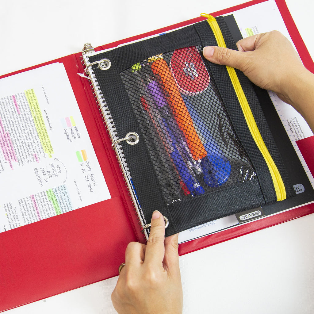 BAZIC 3 Ring Binder 1" Economy Binders Assorted Color, Hold 175 Sheets, 4-Count - Image 4