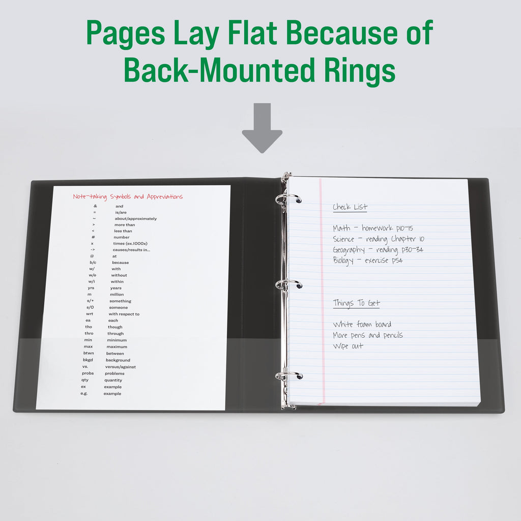 Economy View 3 Ring Binders, 0.5" Round Rings, 0.7" Spine, 100-Sheet Capacity, White Binders (12-Pack of 03422) - Image 6