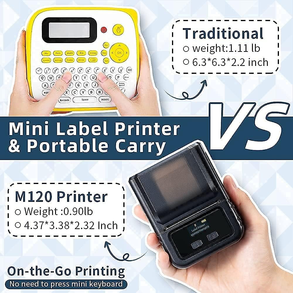 Phomemo M120 Portable Bluetooth Label Maker Thermal Barcode Label Printer Effortlessly Print 2 Inch 50mm Organize Barcodes for Retail, Small - Image 3