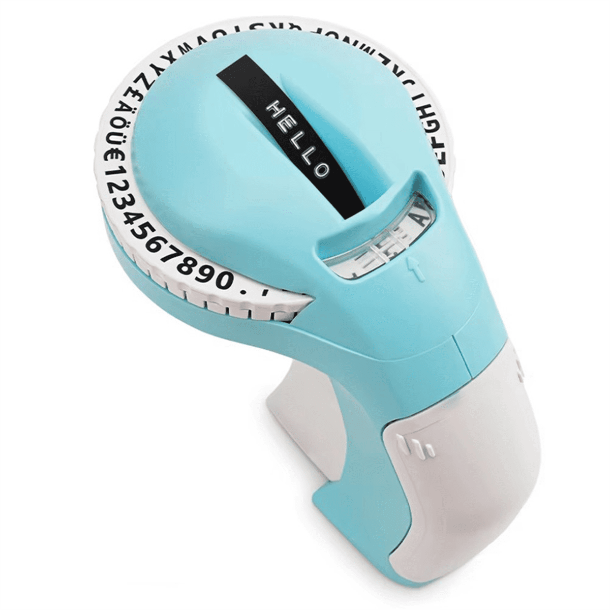 B90 Label Printer 3D Embossing Portable Manual Label Maker Labeling Machine 9mm,1 * Label Printer,Blue - Image 2