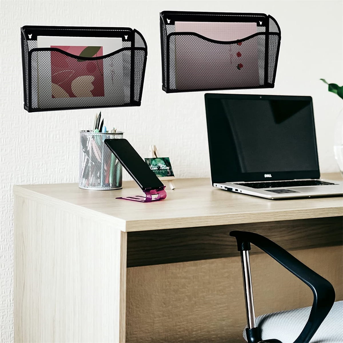 Wall Mount File Organizer,File Holder for Home and Office, Casewin Single Pocket Hanging File Holder for Folders, Documents, Letters, and Ma - Image 3