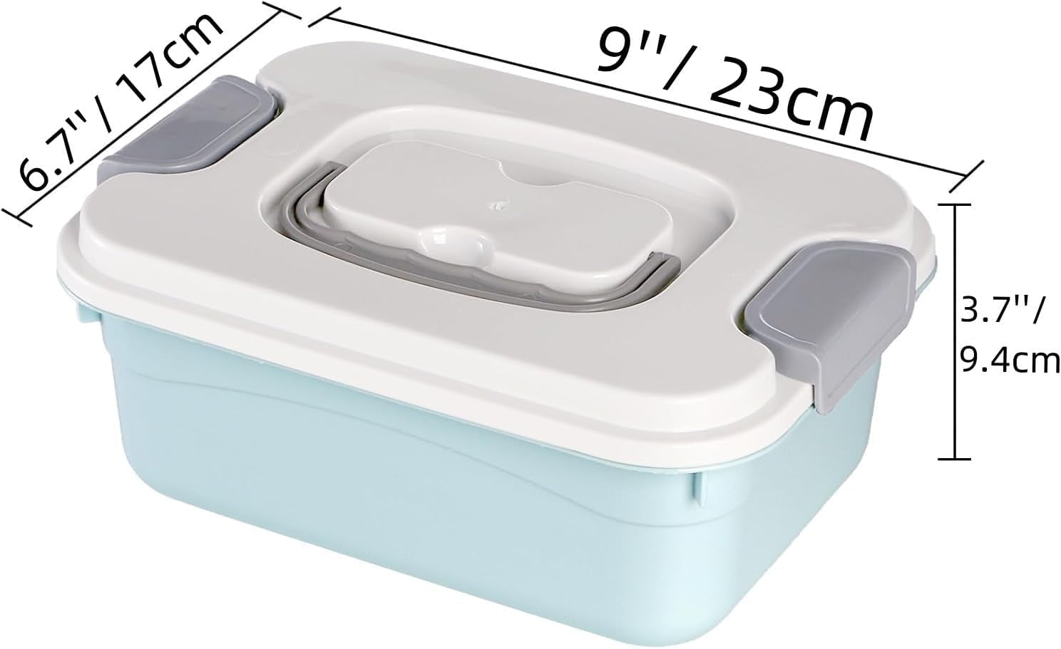 Set of 6 Small Plastic Storage Bins With Lid and Handle, 2.1 Quart Plastic Latch Storage Box Stackable Storage Container, Small Plastic Stor - Image 2