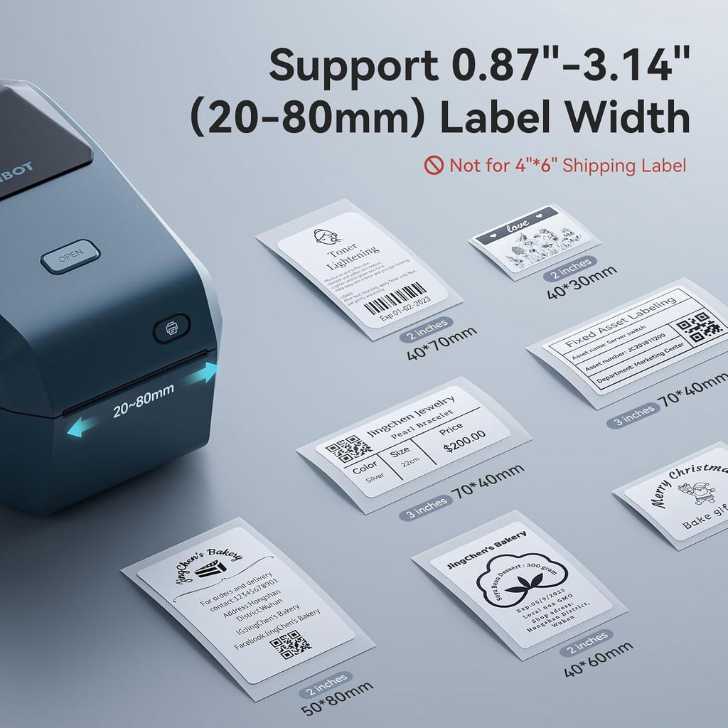 K3 Label Printer, 3 Inch Desktop Label Maker with High-Speed, Bluetooth and USB Connection, Support Smartphone & PC, Thermal Label Maker for - Image 3