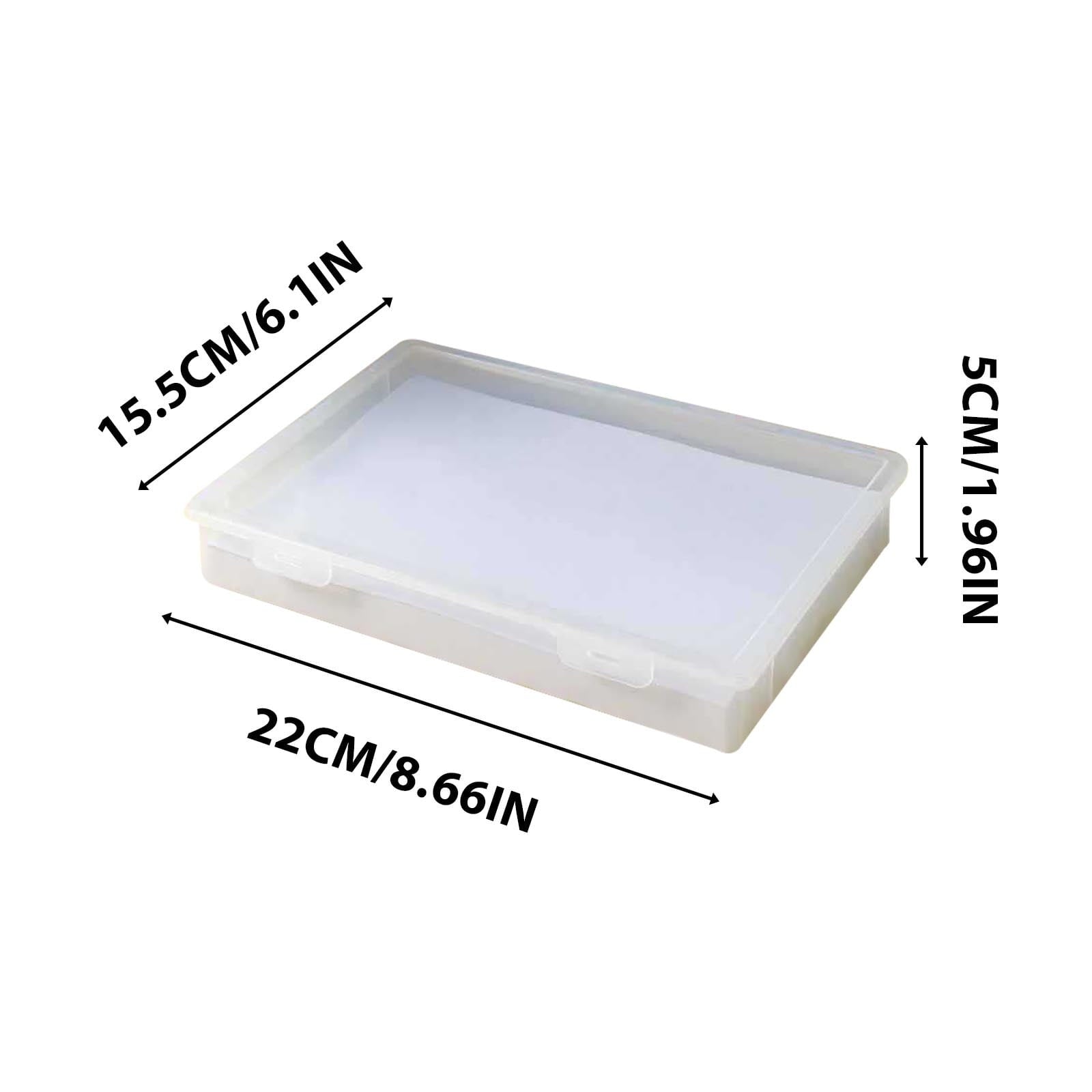 Clear A4 A5 File Box Document, Rectangle Storage Containers, Plastic Storage Box File Organizer Box, Paper Case with ... - Image 3