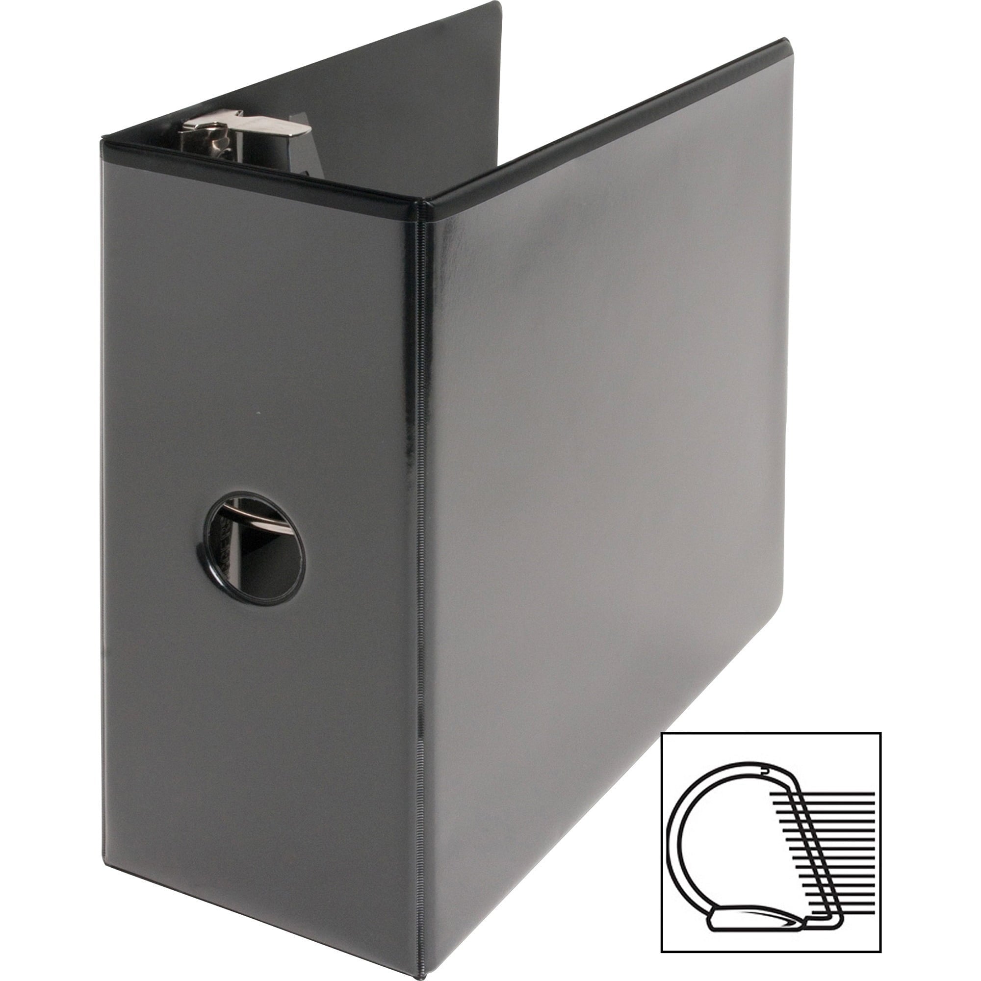 Basic D-Ring View Binders, 1 Each, Black - Image 2