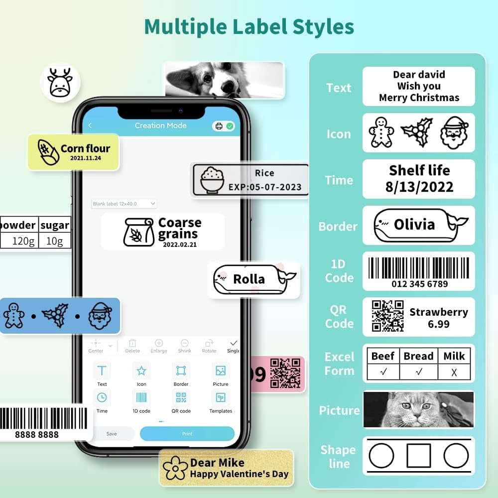 Phomemo D35 Simplify Labeling with the Portable Bluetooth Mini Label Maker - Wireless Mini Labels Maker for Home and Office Organization - M - Image 4