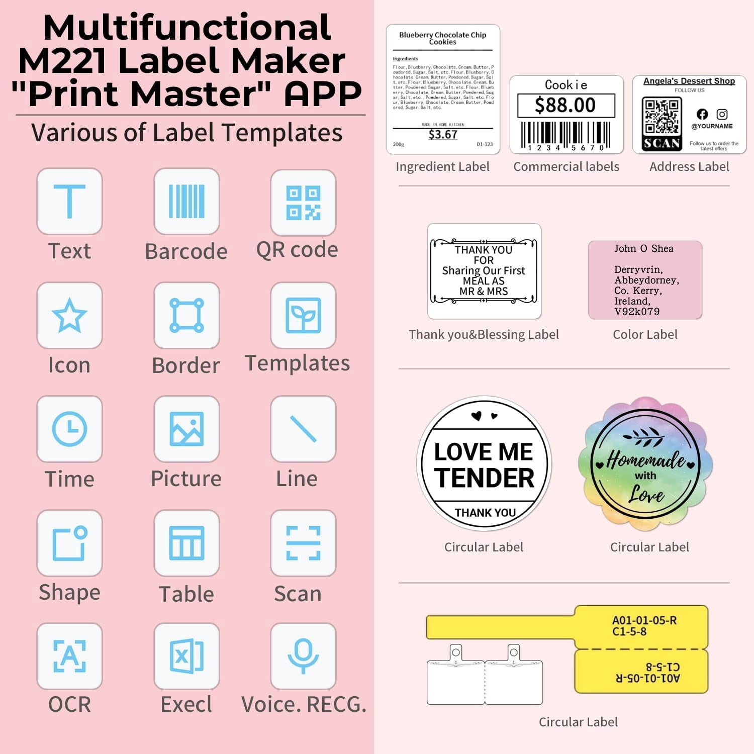 Label Maker- Address Label Printer - 3'' Bluetooth Thermal Label Priner Perfect for Address, Barcode, Crafts, and Sma... - Image 6