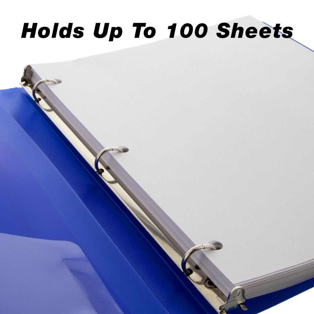 BAZIC 1/2" Poly 3-Ring Presentation View Binder w/ Pocket [3130] - Image 6