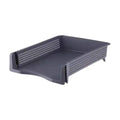 1-Pack Black Plastic Stackable Paper Tray/Basket, Stackable Office Letter Organizer Desk Tray A4 Size Plastic Paper S...