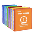 1 inch 3 Ring Binder Notebook Binders Holds 200 Sheets of Letter Size School Paper Organizer with Pockets 6 Pack PVC-...