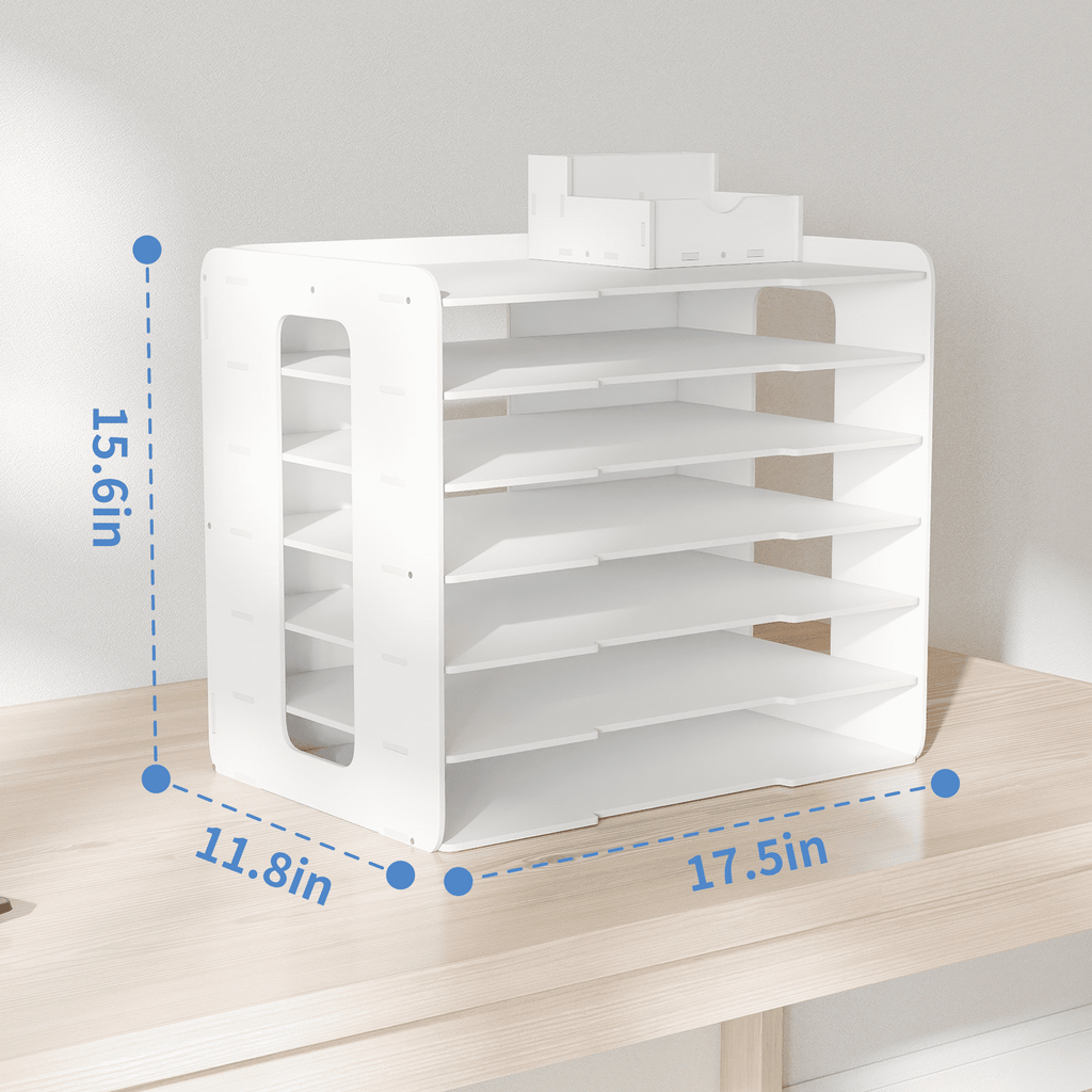 7-Tier Desk File Organizer, 11x17 Inches Large Size A3 Paper Organizer, Desk Organizer for Office Documents, Home - Image 2
