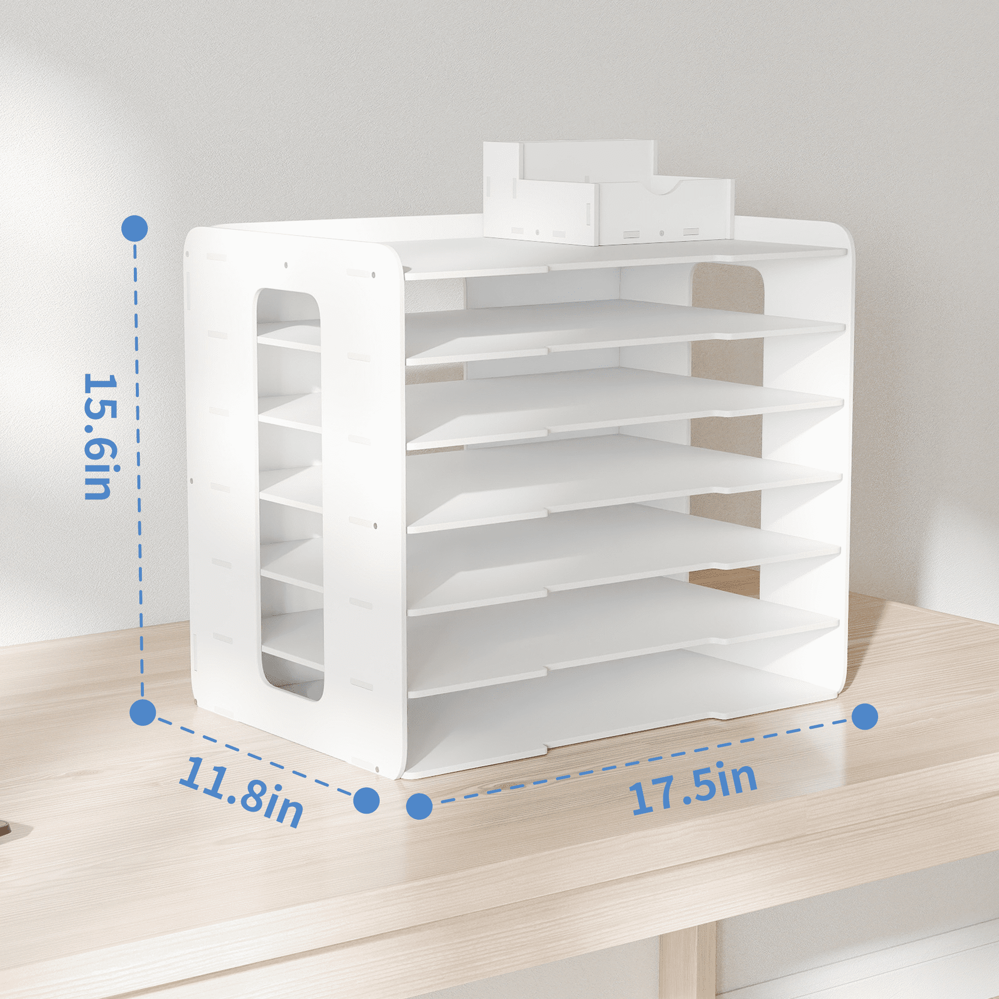 7-Tier Desk File Organizer, 11x17 Inches Large Size A3 Paper Organizer, Desk Organizer for Office Documents, Home - Image 2