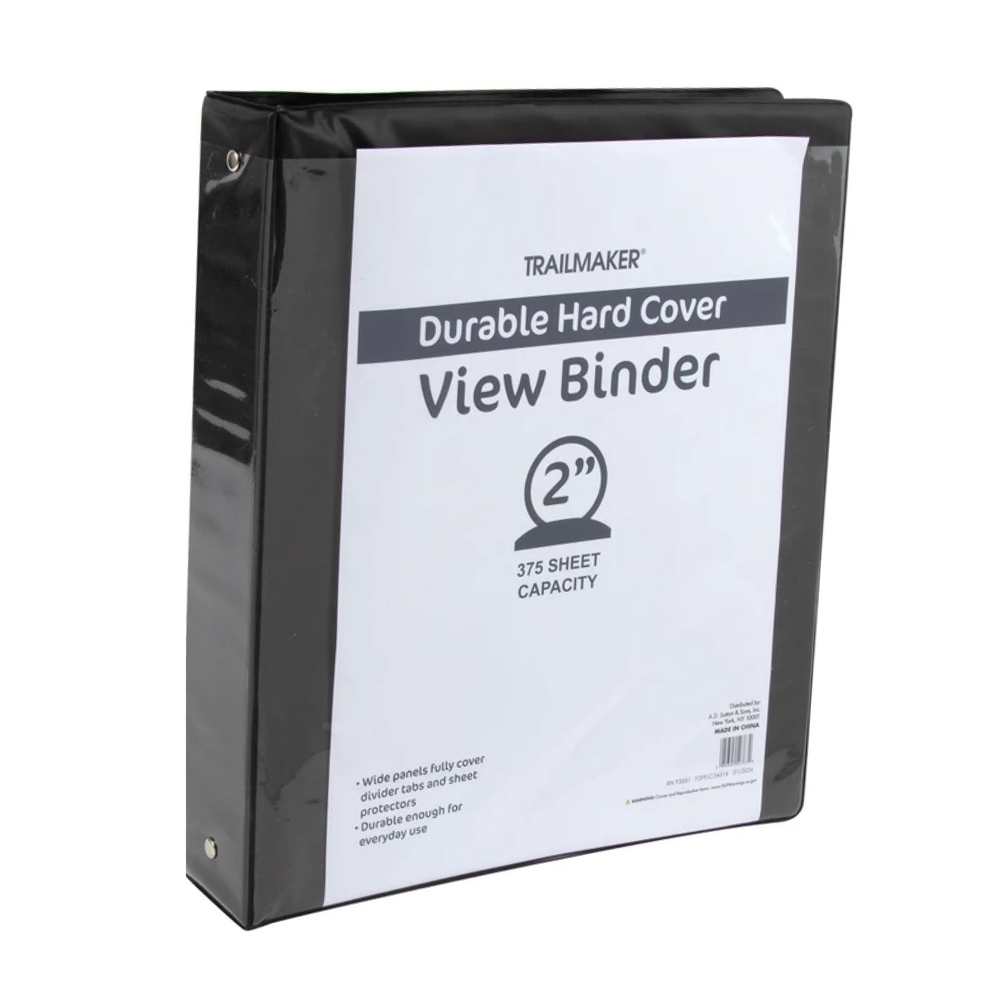 50 Pack of Bulk Wholesale 2 Inch 3 Ring Hardcover Binders with Clear Transparent Covers for Picture and Note Display for Students, Teachers, - Image 2
