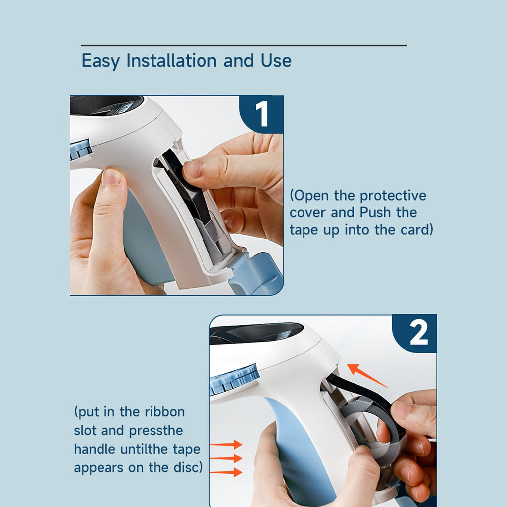 ntage Embossing Label Maker With 6 Rolls 3D Tape, Manual Embossing Machine With Cutter, Portable Labeler For Home Kit... - Image 6