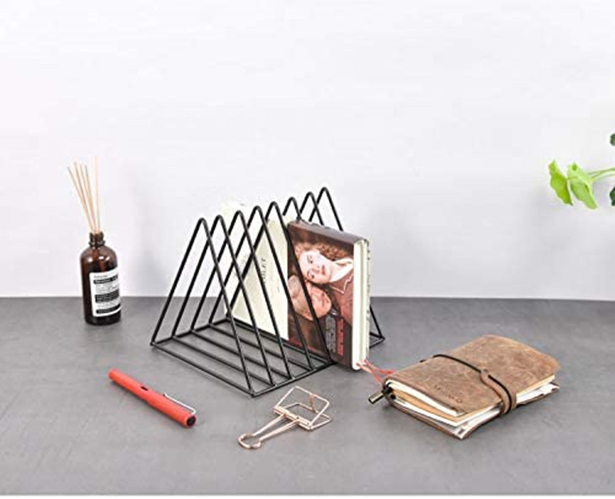 Magazine Rack Desk Organizer, File Holder for Desk | Modern Office Organizer, Triangle Book Holder, Desk Folder Organ... - Image 3