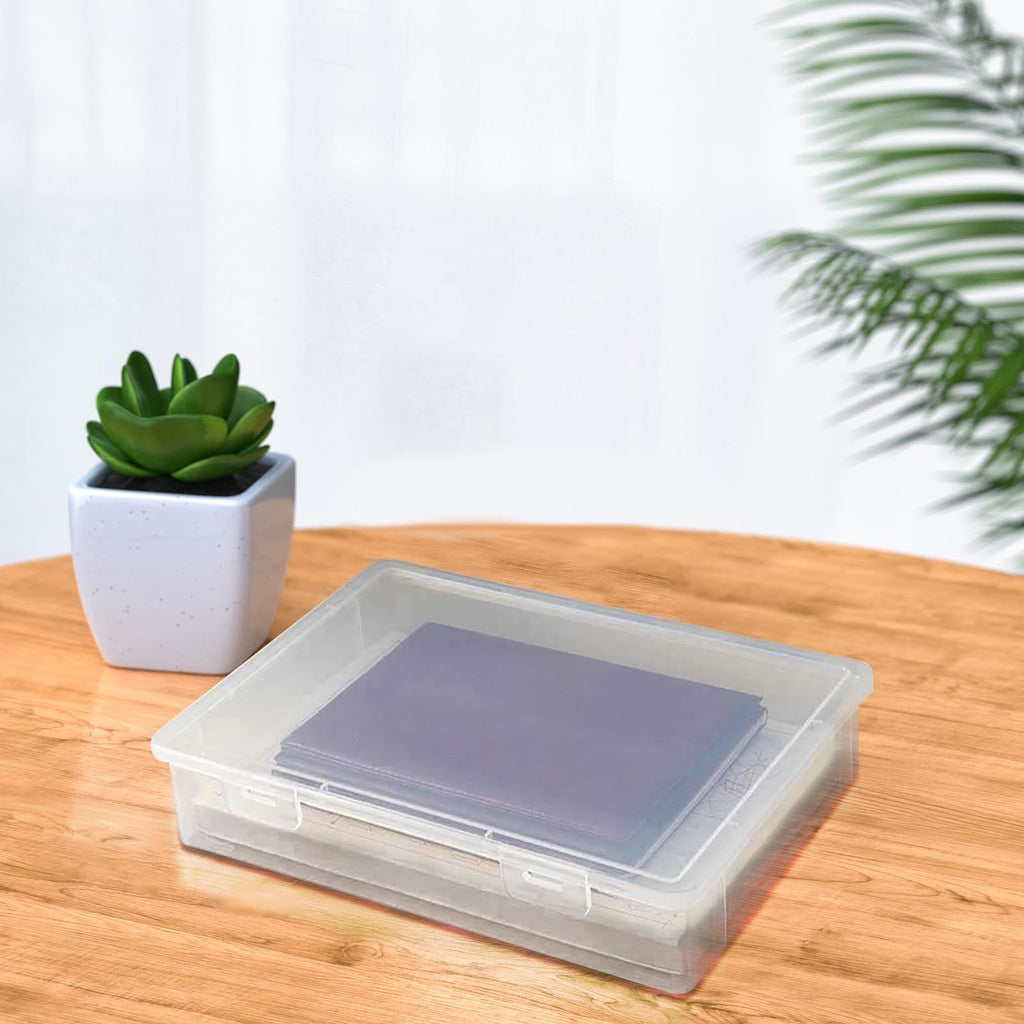 Clear A4 A5 File Box Document, Rectangle Storage Containers, Plastic Storage Box File Organizer Box, Paper Case with ... - Image 6