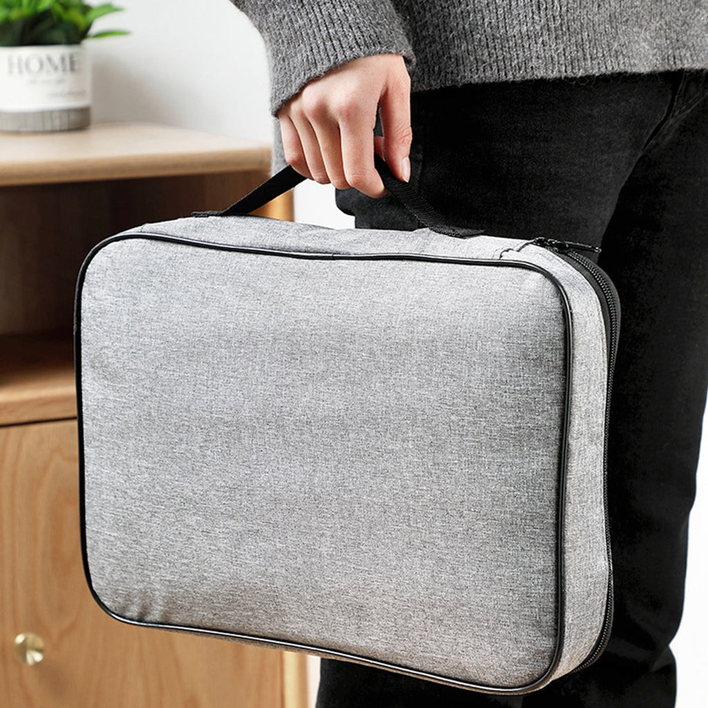 Organization and Storage - File Organizer Bag Safe Document Box With Lock Multifunctional Office Home Travel Filing Storage Case With Handle - Image 4