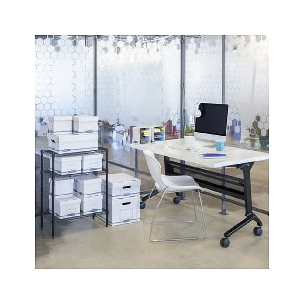Organizers Storage Boxes, 12 / Carton, White,Blue - Image 2