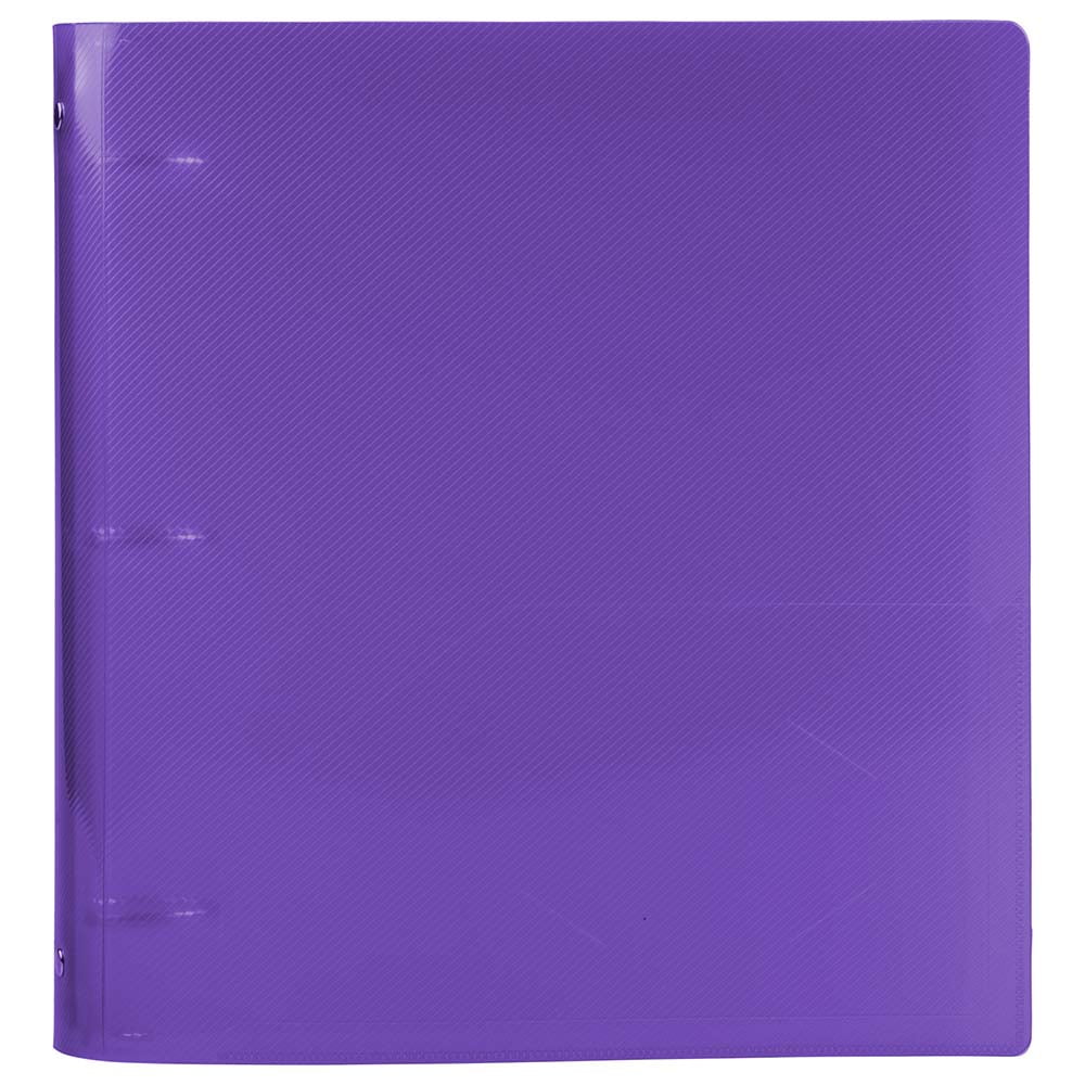 Plastic 1.5 Inch Binders, 3 Metal Rings, Purple, 1 Per Pack - Image 2