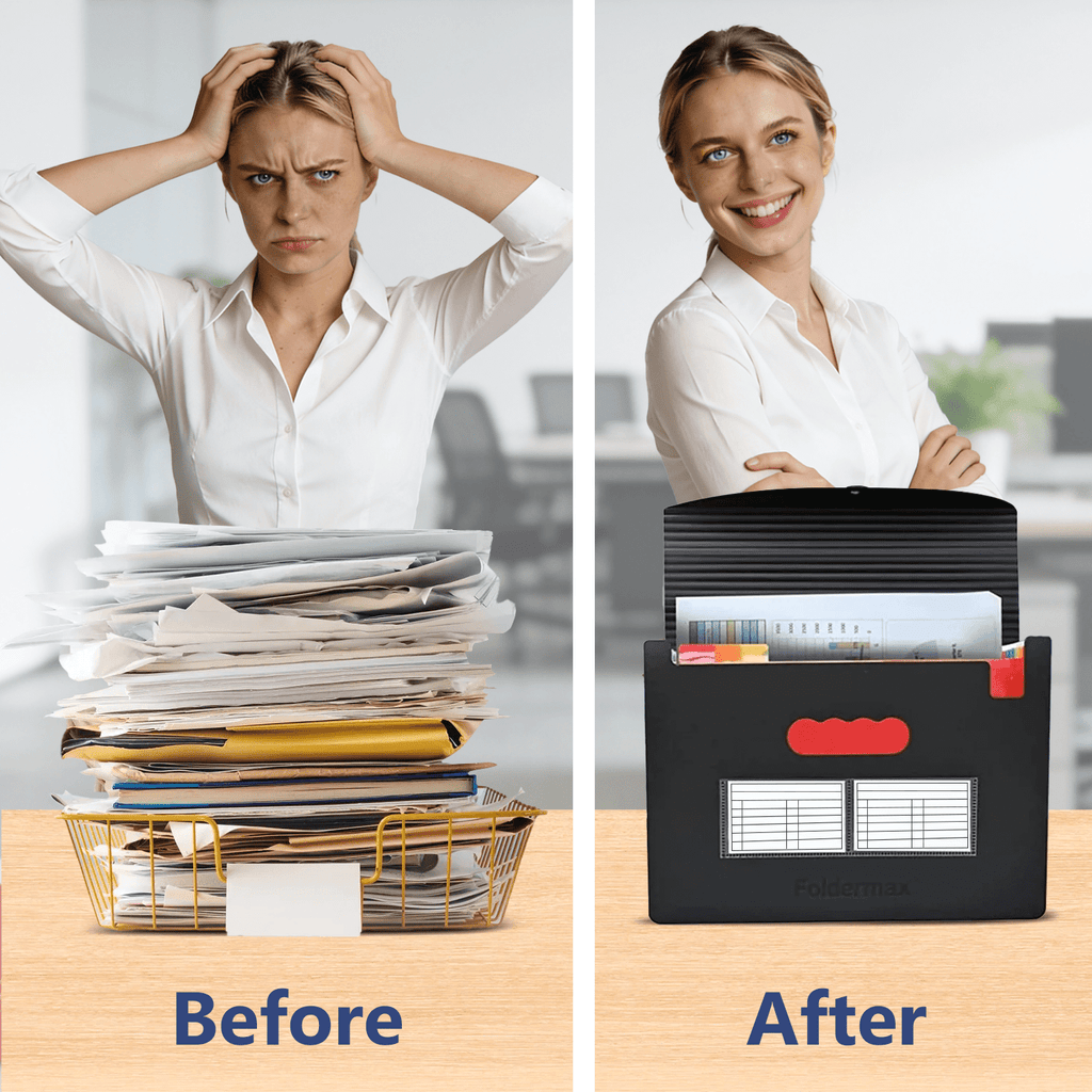Accordion File Organizer, 25 Pockets Expanding File Folder, Portable Monthly Paper Bill Tax Receipt Organizer, Letter A4 Size Document Holde - Image 5
