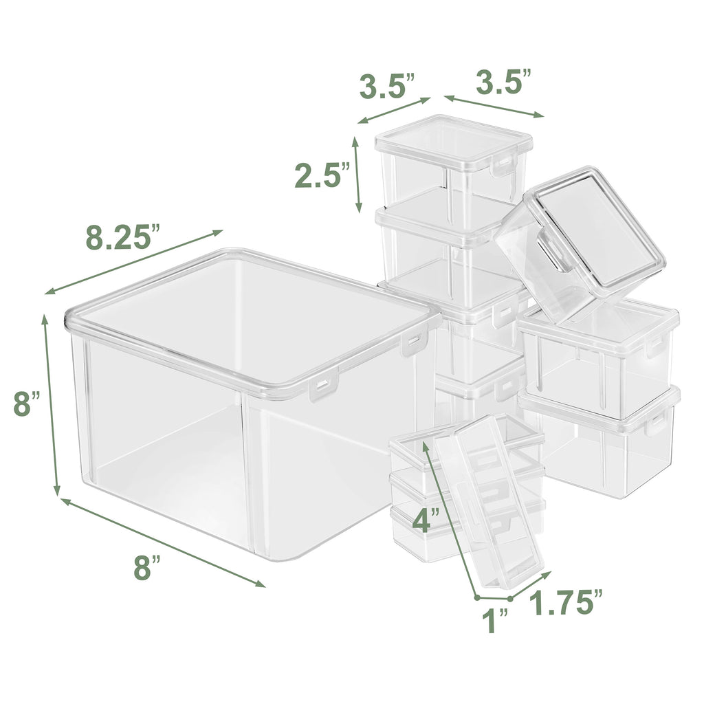 12-Piece Sewing and Craft Material Storage Container Set with Lids - Storage for Sewing Materials, Small Beads, Acces... - Image 6