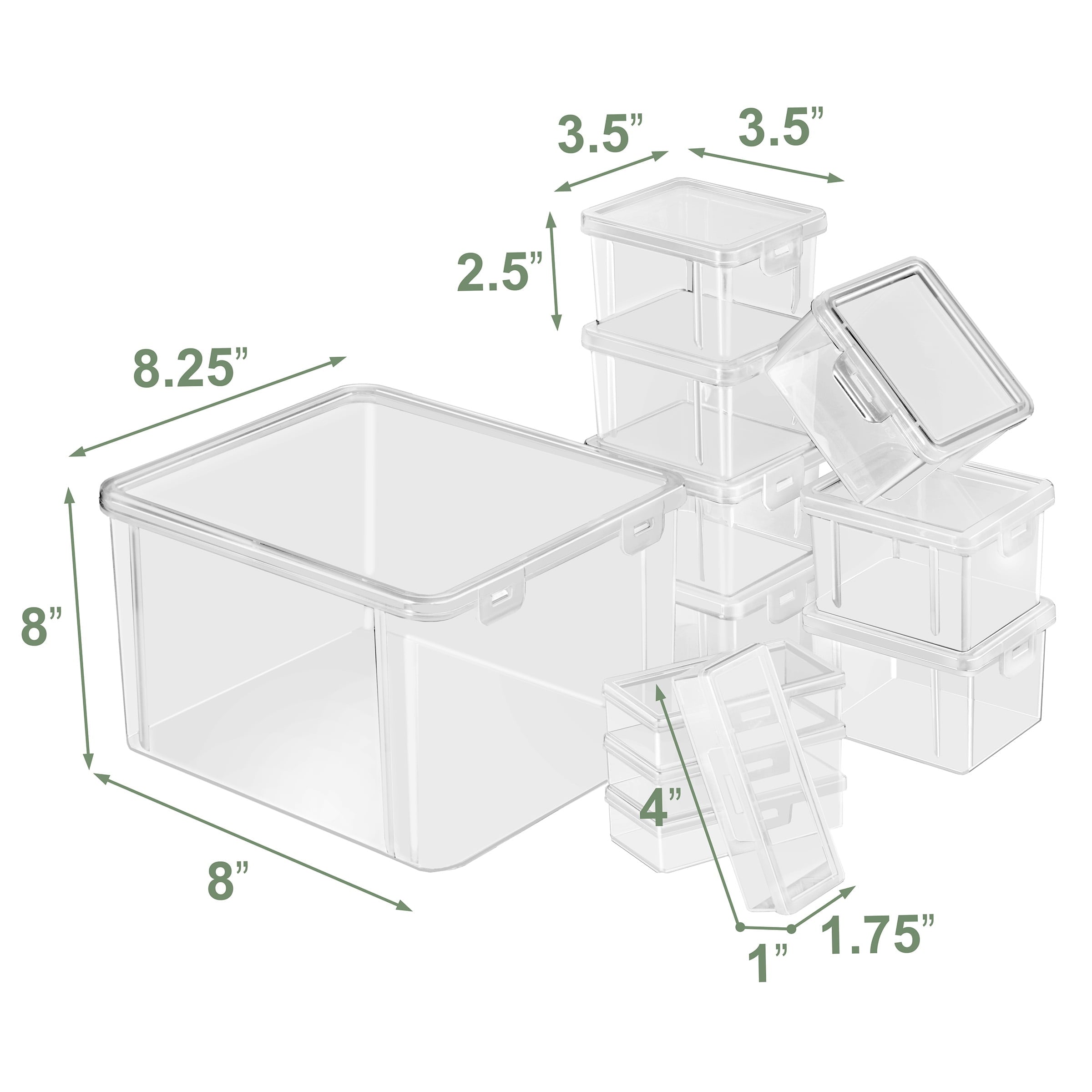 12-Piece Sewing and Craft Material Storage Container Set with Lids - Storage for Sewing Materials, Small Beads, Acces... - Image 6