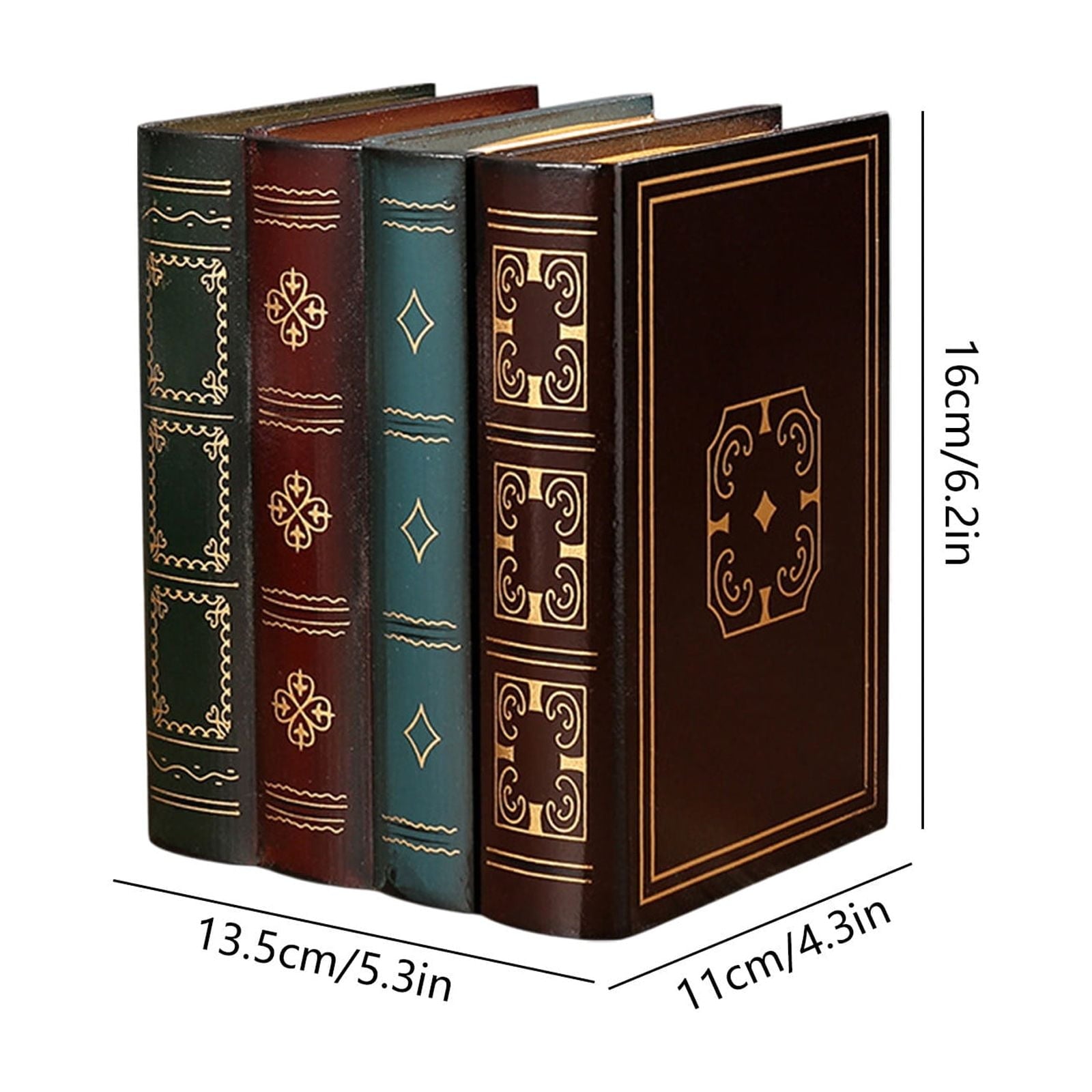 Book Box Book Shaped Storage Box Fake Book Decor Book Prop Hollow Book Decorative Box Vintage Book Novel Look Storage... - Image 3