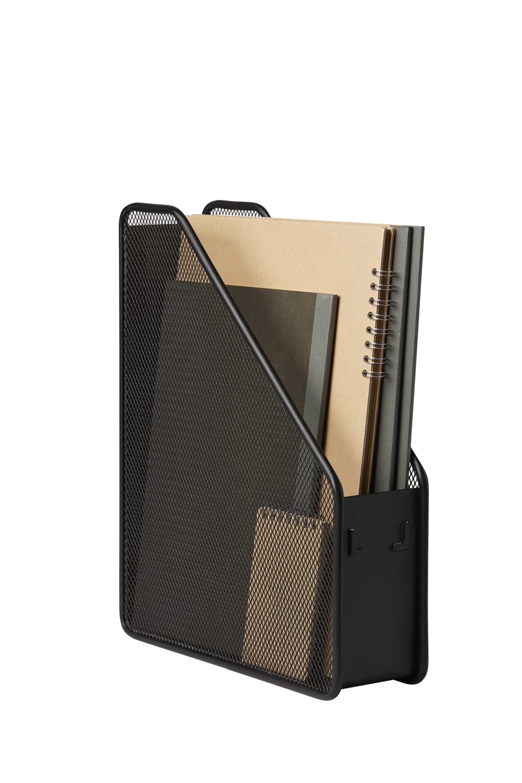 File Organizers, Metal Mesh Magazine File Holder, Black, One Compartment - Image 6