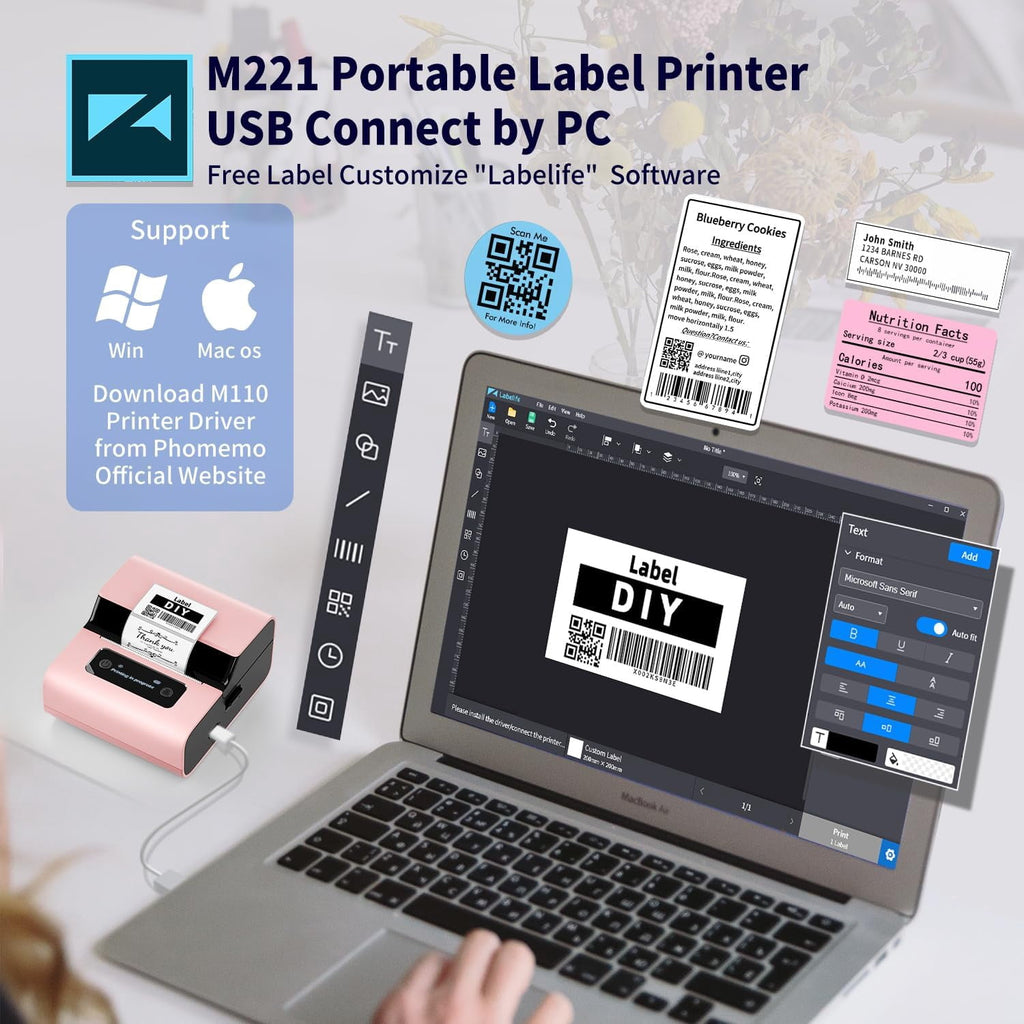 Label Maker- Address Label Printer - 3'' Bluetooth Thermal Label Priner Perfect for Address, Barcode, Crafts, and Sma... - Image 4