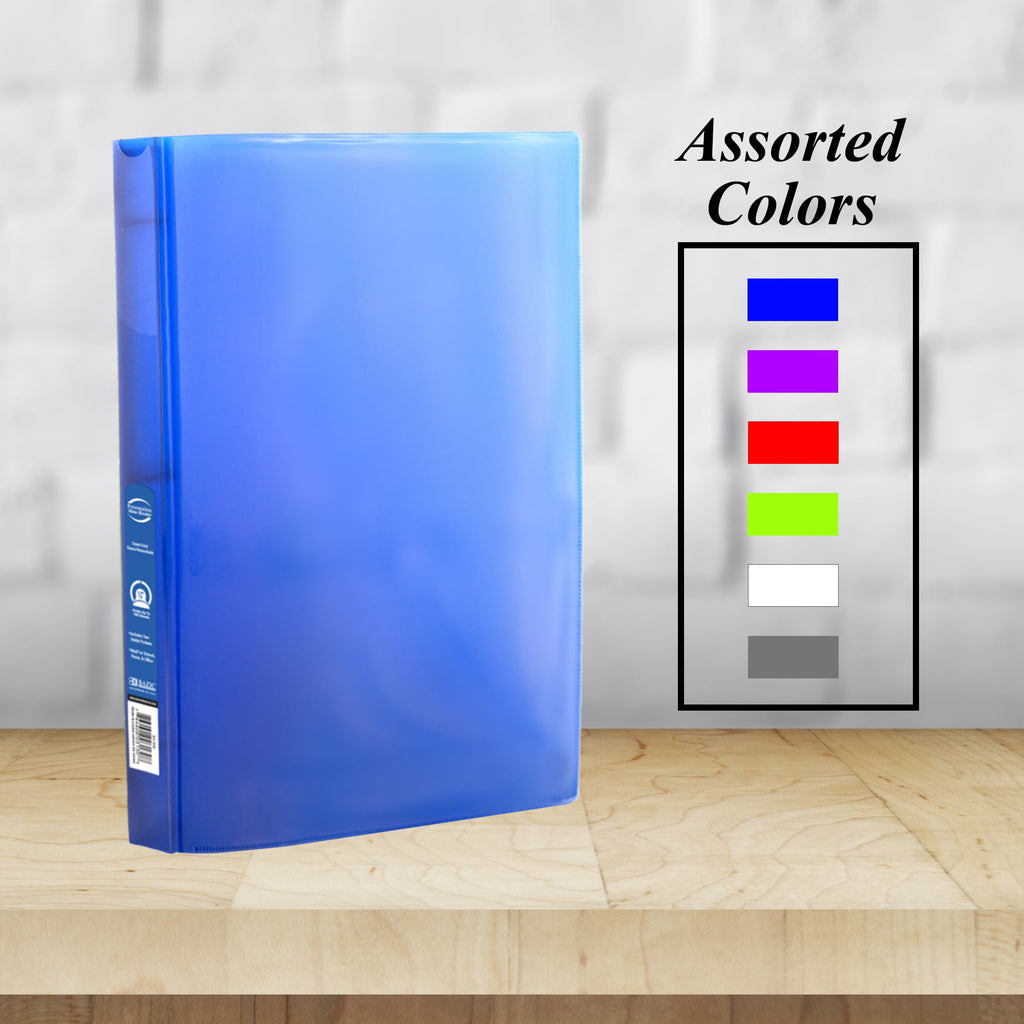 BAZIC 1/2" Poly 3-Ring Presentation View Binder w/ Pocket [3130] - Image 5
