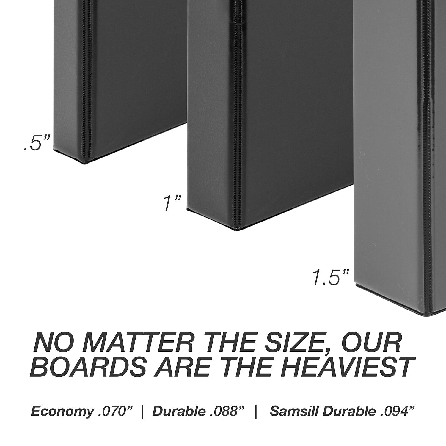 Durable 1.5 Inch Binder, D Ring Customizable Clear View Binder, Basic Assortment, 4 Pack, Each Holds 350 Page - Image 3