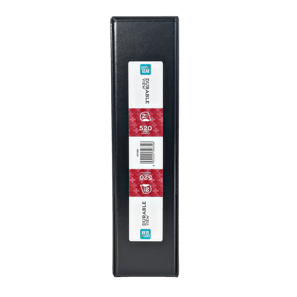 3-Ring Durable View Binder, 2" Black, Slant Ring - Image 3