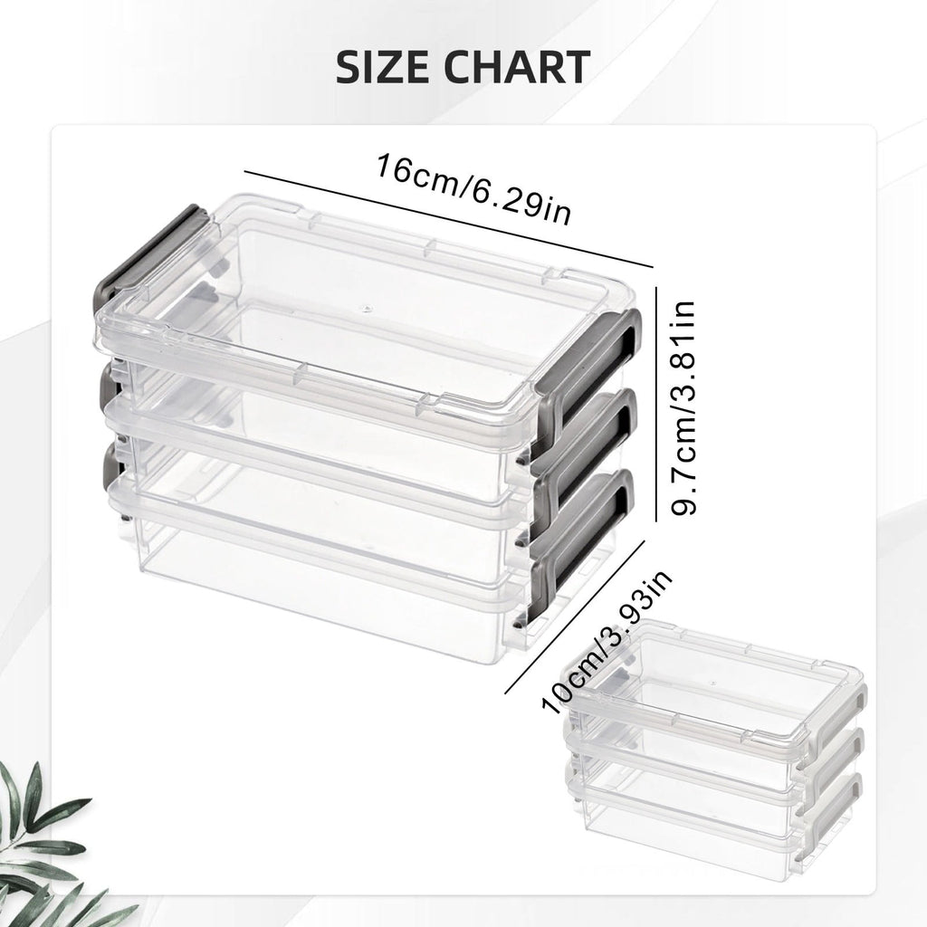 Clear Storage Bins with Lids, Plastic Container Bins for Organizing, Clear File Box Stackable Storage Containers for Home, Office and Scrapb - Image 2