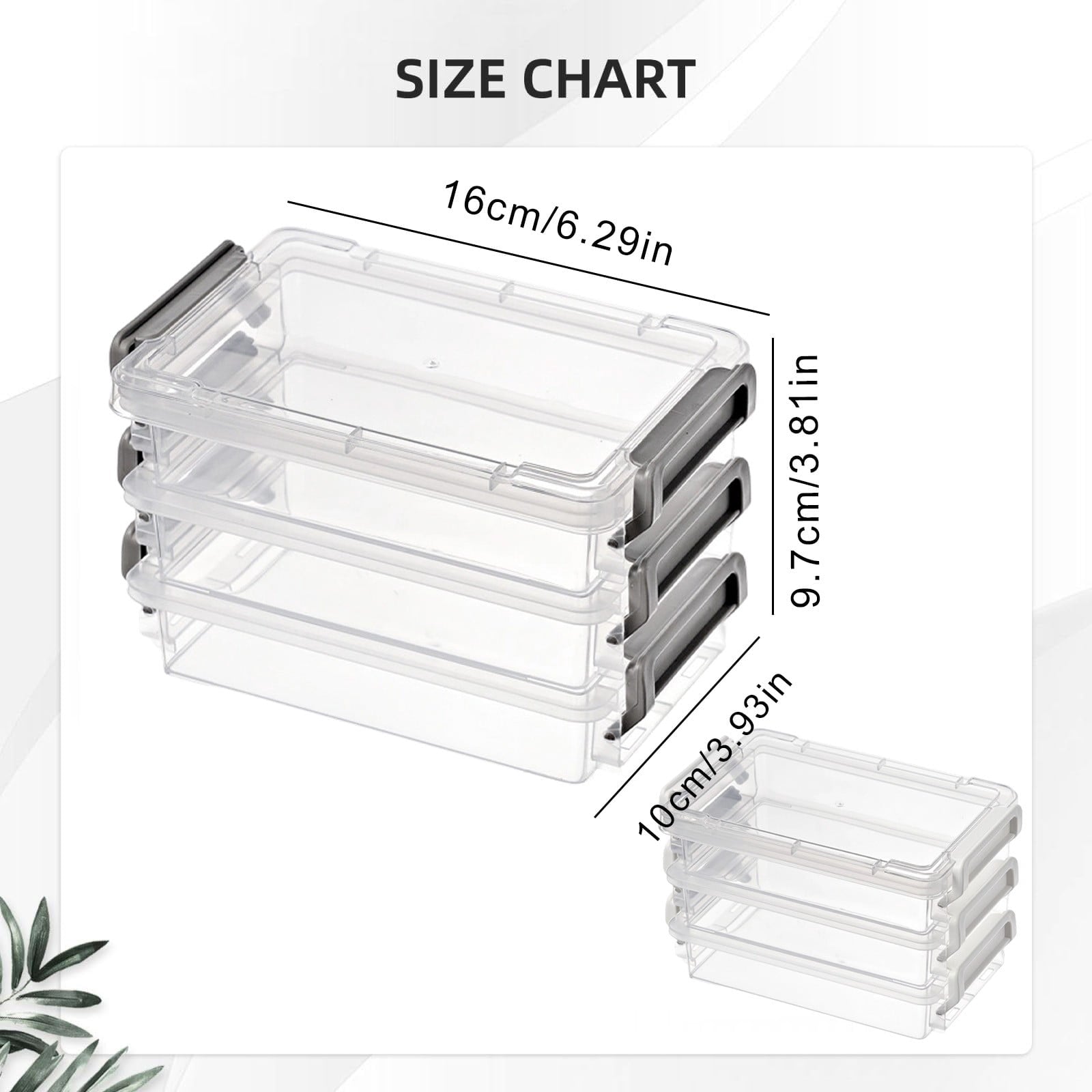 Clear Storage Bins with Lids, Plastic Container Bins for Organizing, Clear File Box Stackable Storage Containers for Home, Office and Scrapb - Image 2