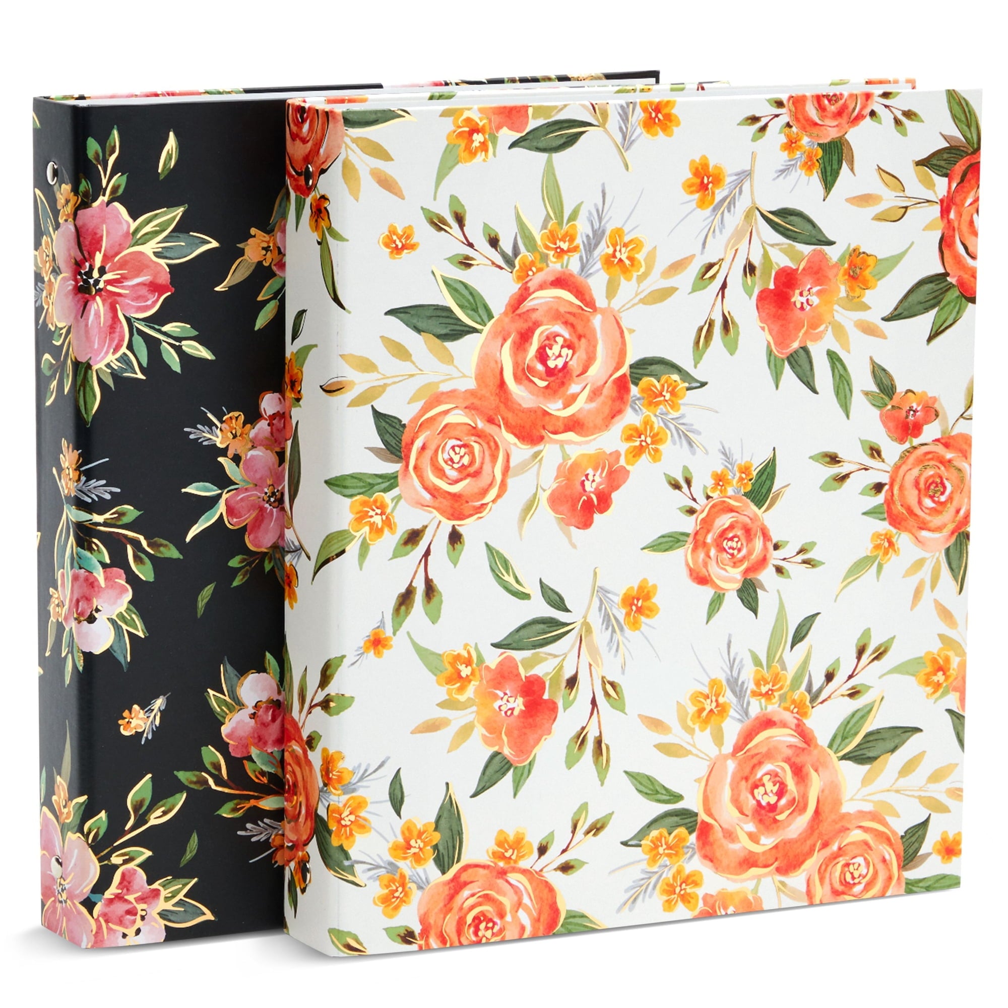 2 Pack Colorful Floral 3 Ring Binder with 1.5 Inch Rings, Decorative File Folder for Office Supplies, Planner, Portfo...