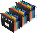 2-in-1 Expanding Hanging File Folders for Filing Cabinet, 7 Pockets Extra Capacity Hanging Accordion File Organizer w...
