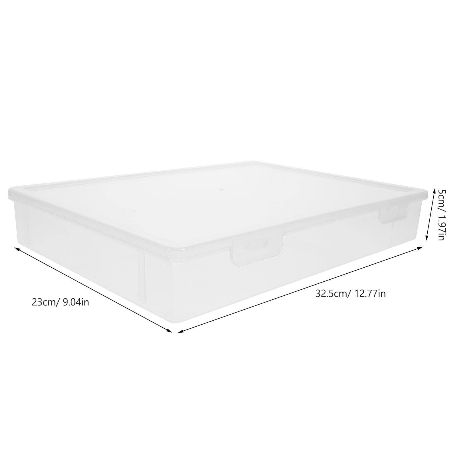 PP Office Document Storage Box Large Capacity Flat Shape Secure Closure - Image 4