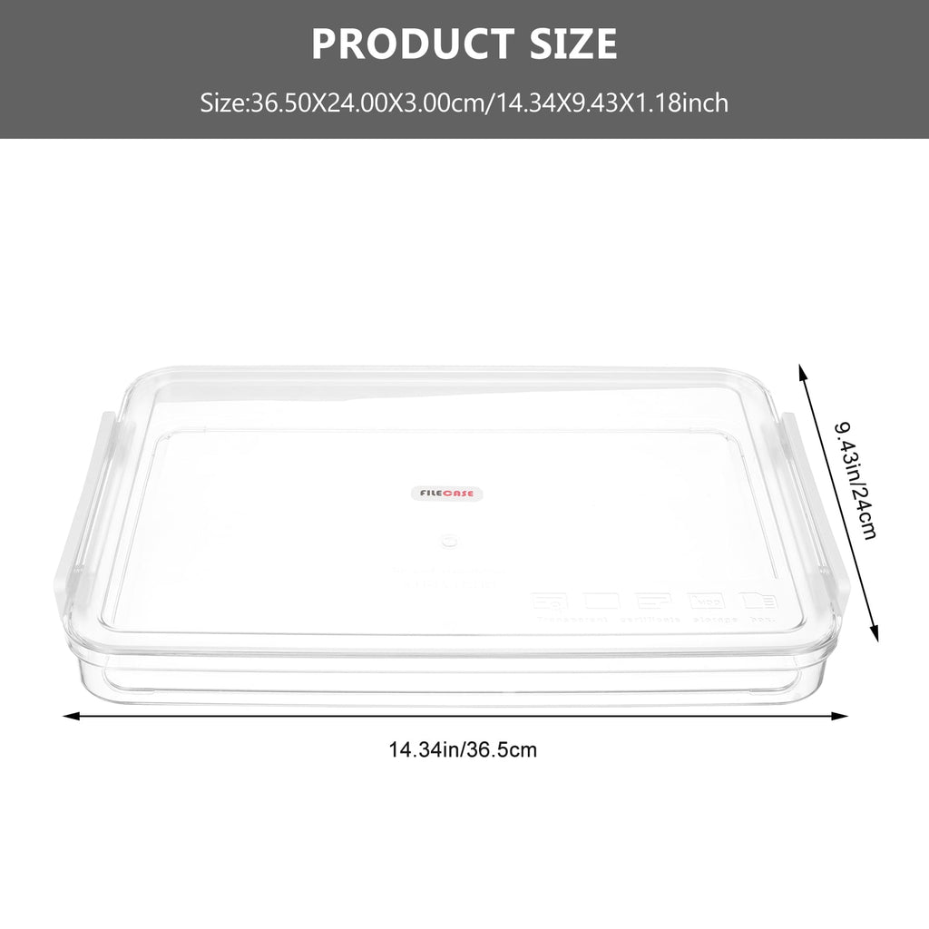 Lightweight Transparent File Case with Lock Pet ABS Material Document Storage - Image 2