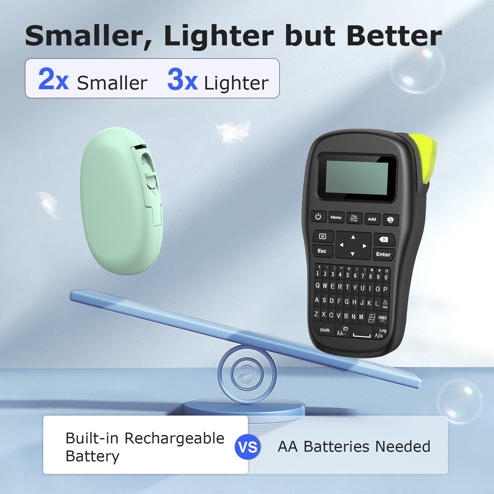 Bluetooth Label Maker Machine with Tape, Versatile App with 35 Fonts and 1k+ Icons, Green - Image 2